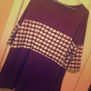 ❌❌SOLD❌❌NWOT! Crimson Elephant Shirt